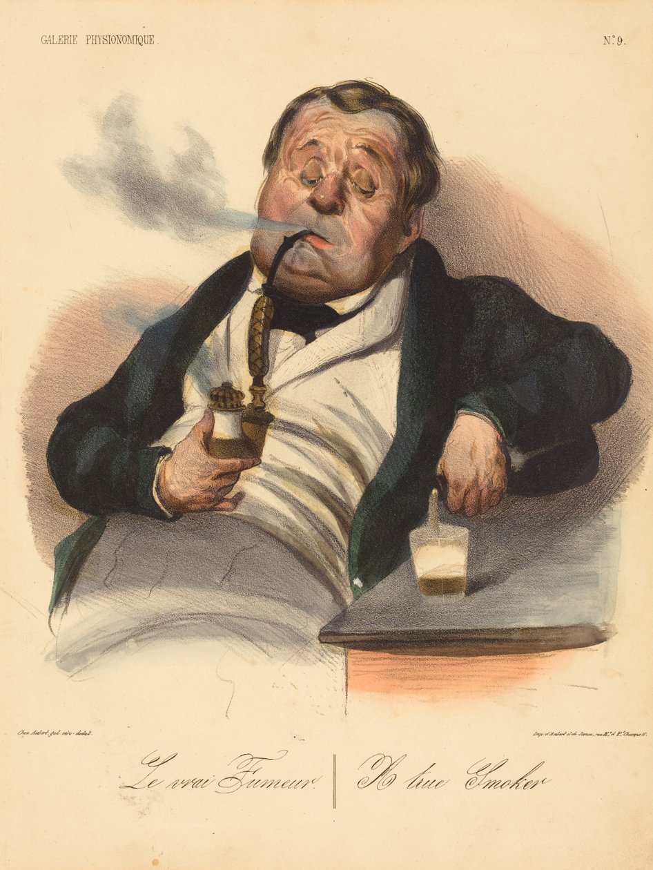 Il vero fumatore da Honoré Daumier