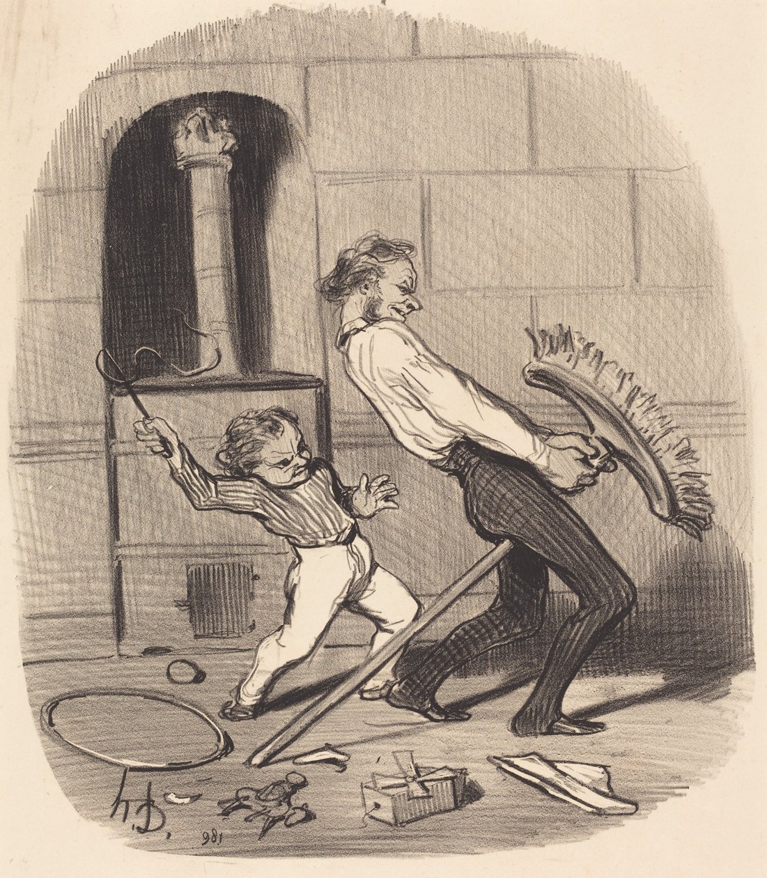 Lezione di equitazione, alta scuola da Honoré Daumier