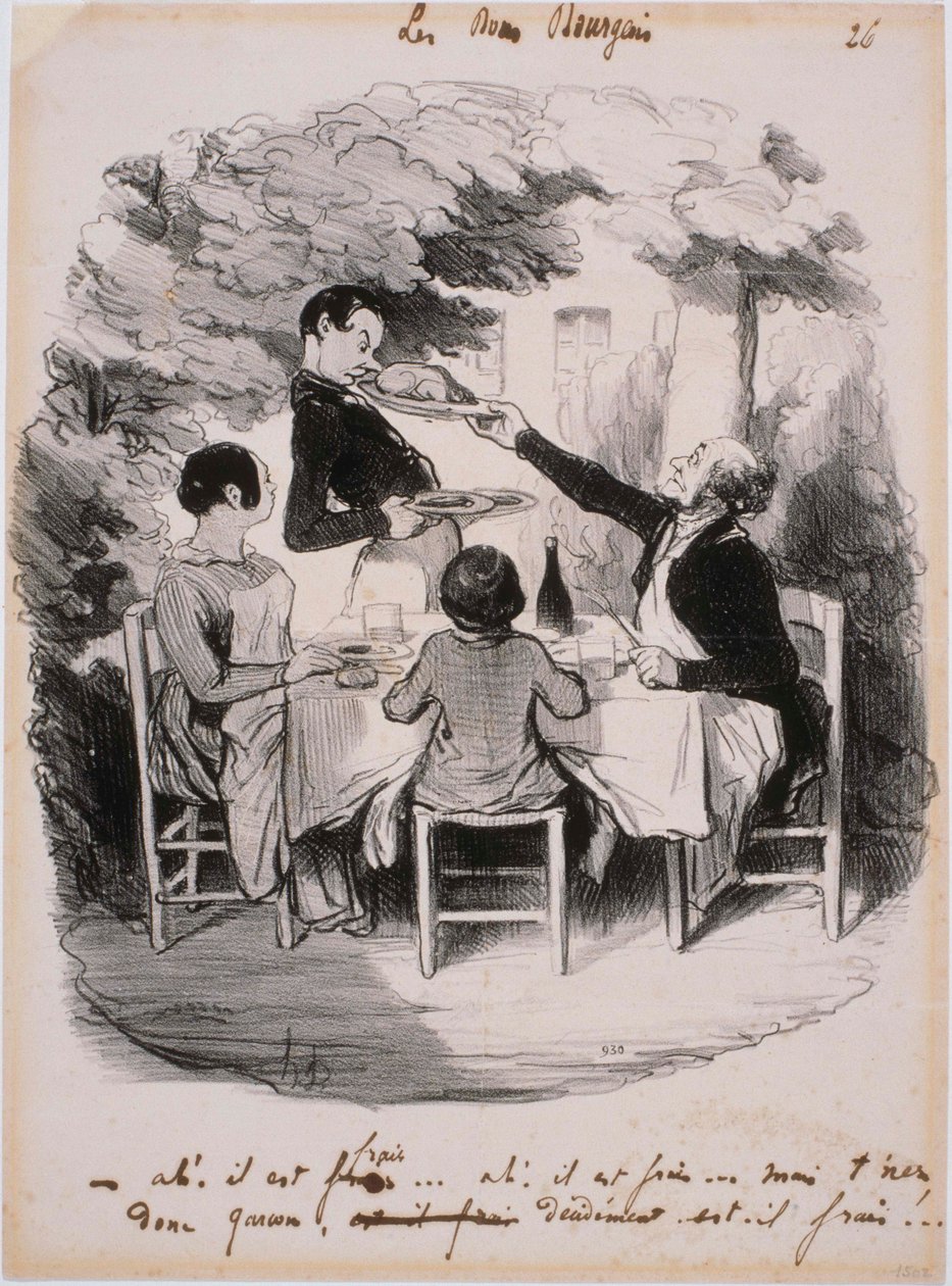 I buoni borghesi: Ah! È fresco... Ma tenga dunque, ragazzo da Honoré Daumier