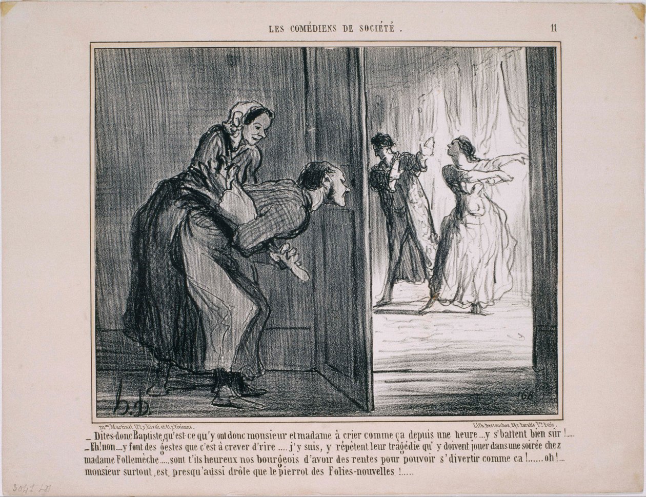 Gli attori di società: Ma dimmi, Baptiste, che cosa hanno mai… da Honoré Daumier