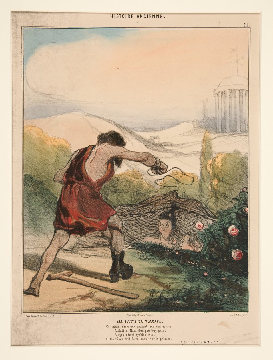 Le reti di Vulcano. Quel malvagio fabbro, sapendo che sua moglie... da Storia Antica da Honoré Daumier
