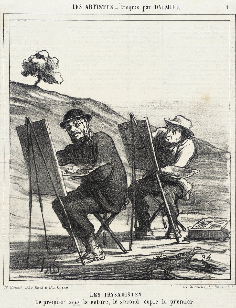 I paesaggisti. Il primo copia la natura... da Honoré Daumier