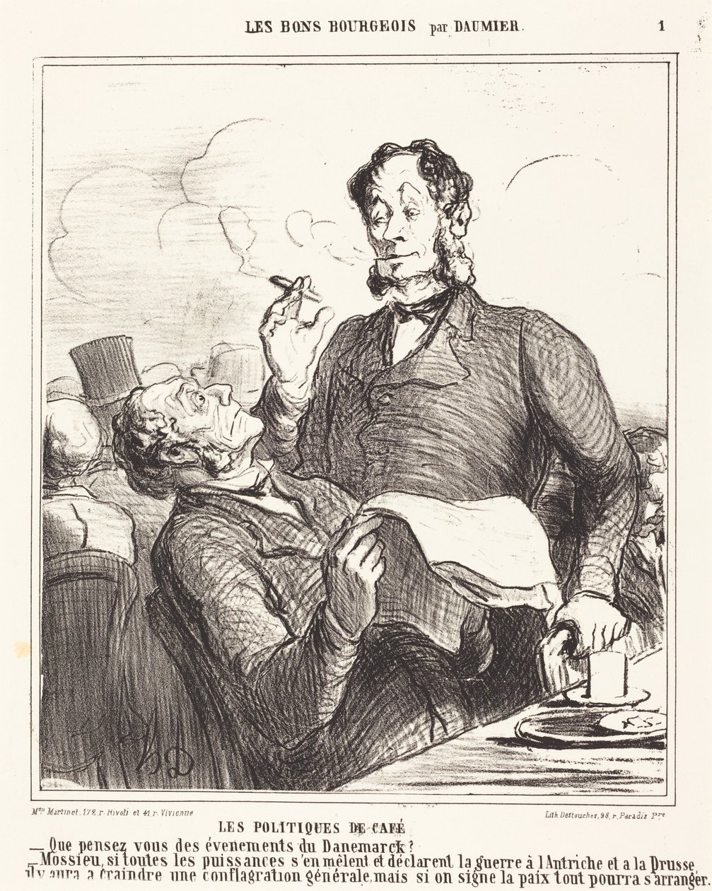 I politici del caffè da Honoré Daumier