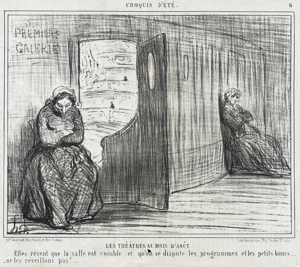 I teatri nel mese di agosto da Honoré Daumier