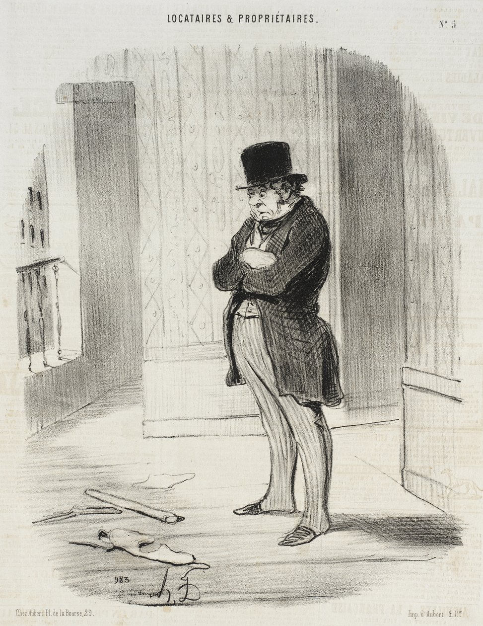 Affittuari e proprietari (serie di stampe) da Honoré Daumier