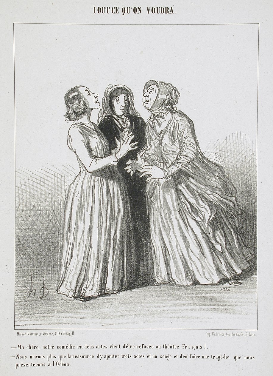 Mia cara, la nostra commedia in due atti è appena stata rifiutata al Théâtre Français!... da Honoré Daumier