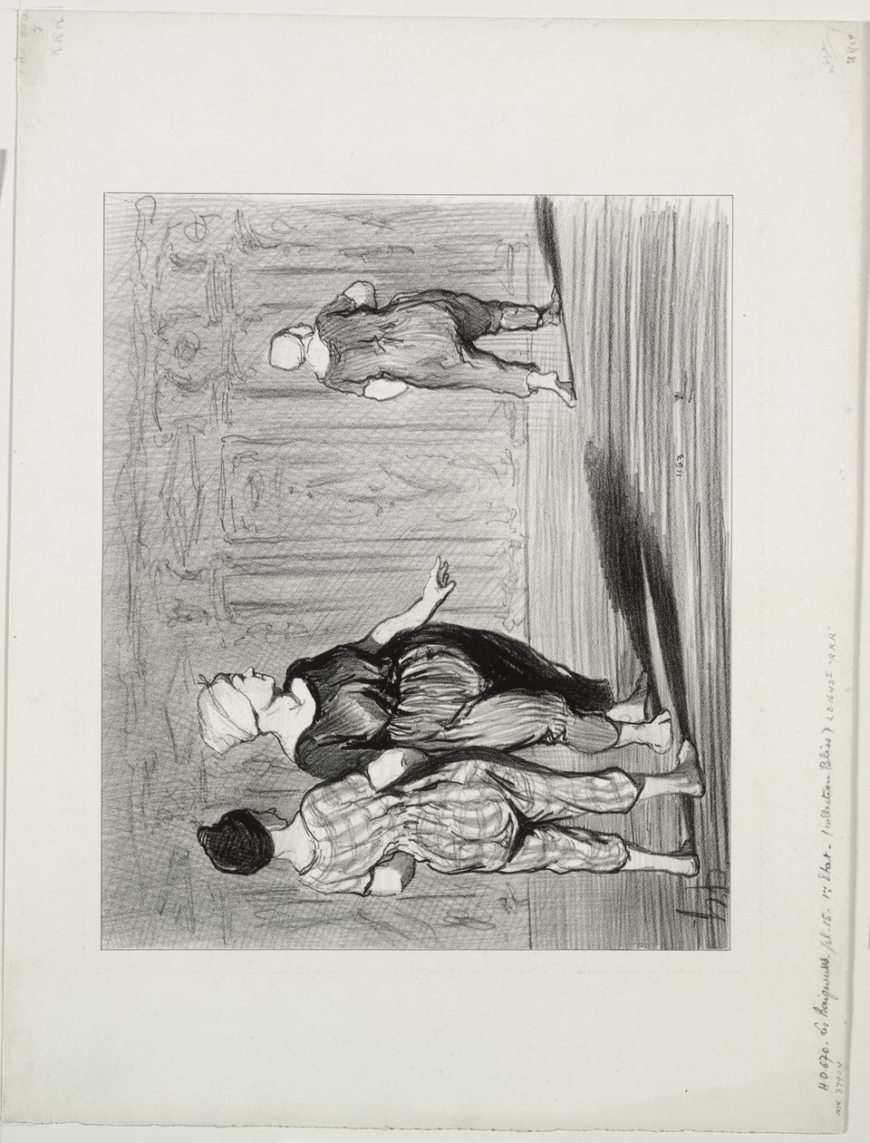 Le bagnanti, tavola 15: È di nuovo lei, una bella moda, Madame Coquardeau! da Honoré Daumier