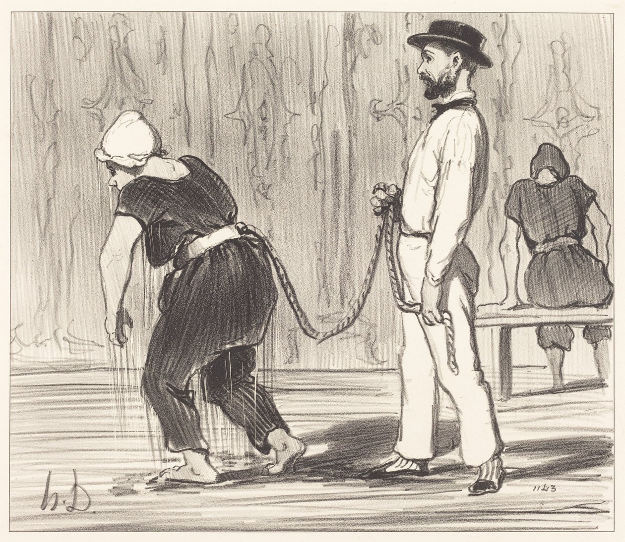 Madame Rabourdeau alla sua prima lezione da Honoré Daumier