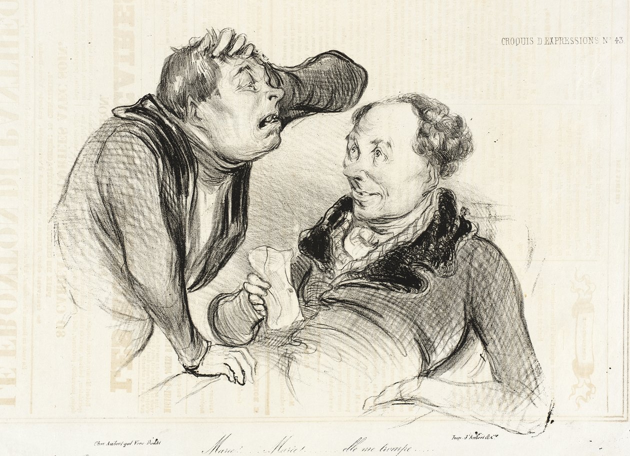 Marie!...Marie!...mi tradisce da Honoré Daumier