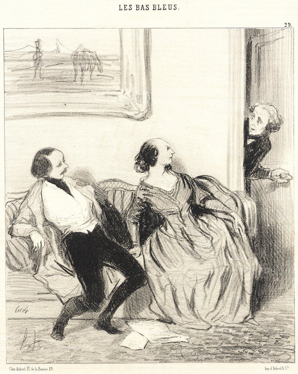 Mia cara amica, posso entrare!... da Honoré Daumier