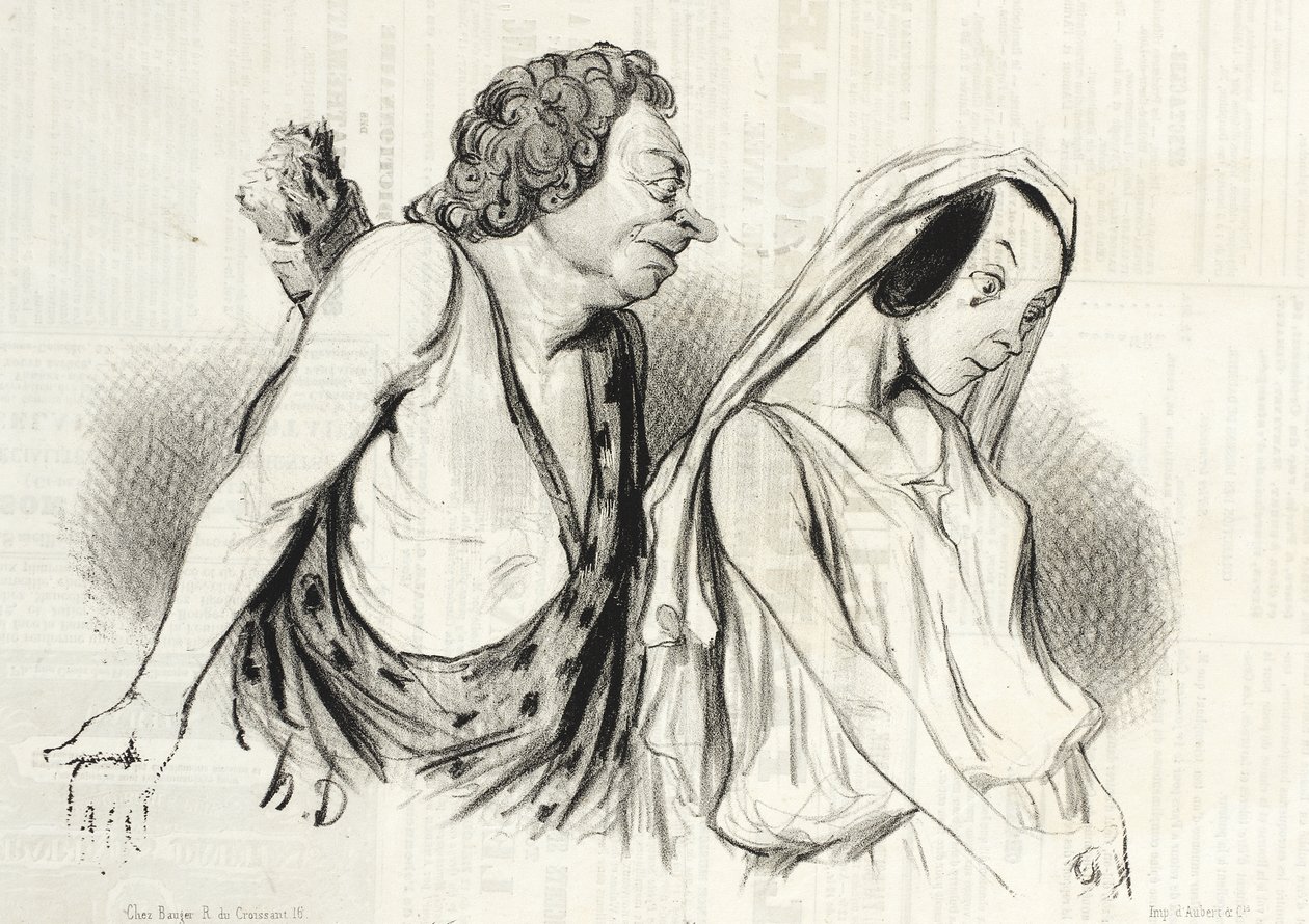 Il mio carro, i miei giavellotti... (Fedra) da Honoré Daumier