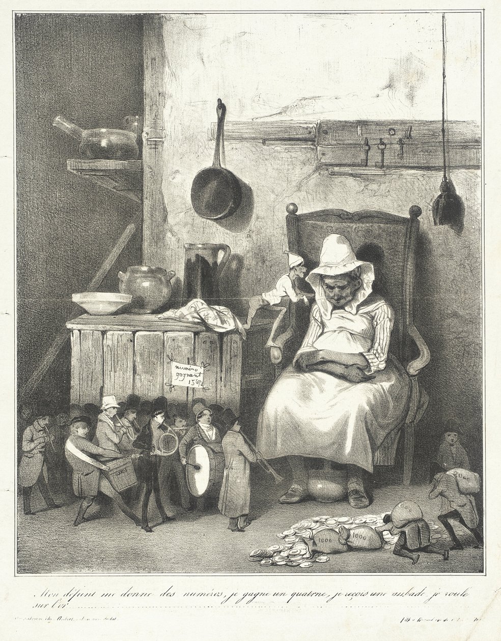 Il mio defunto mi dà dei numeri... da Honoré Daumier