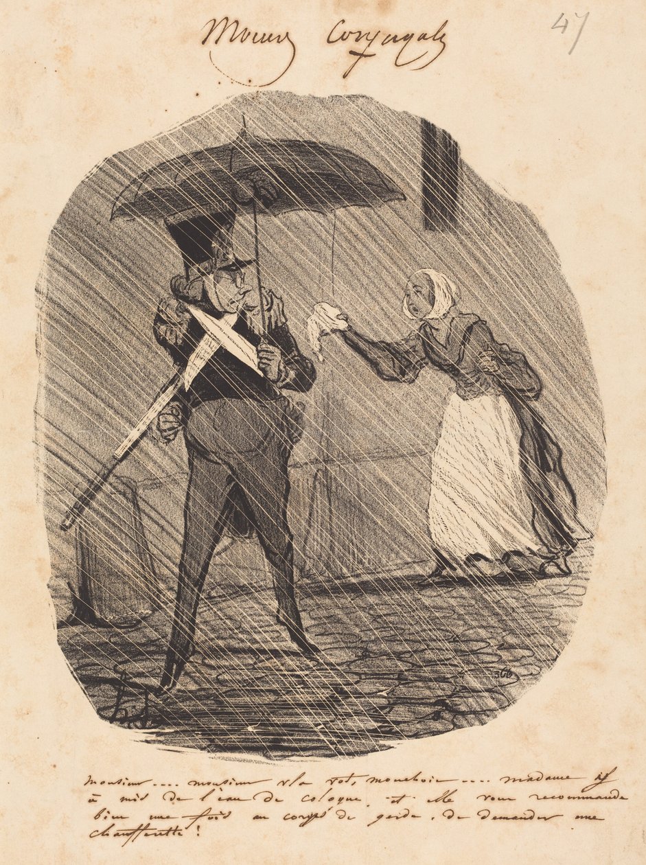 Signore... Signore, ecco il suo fazzoletto da Honoré Daumier