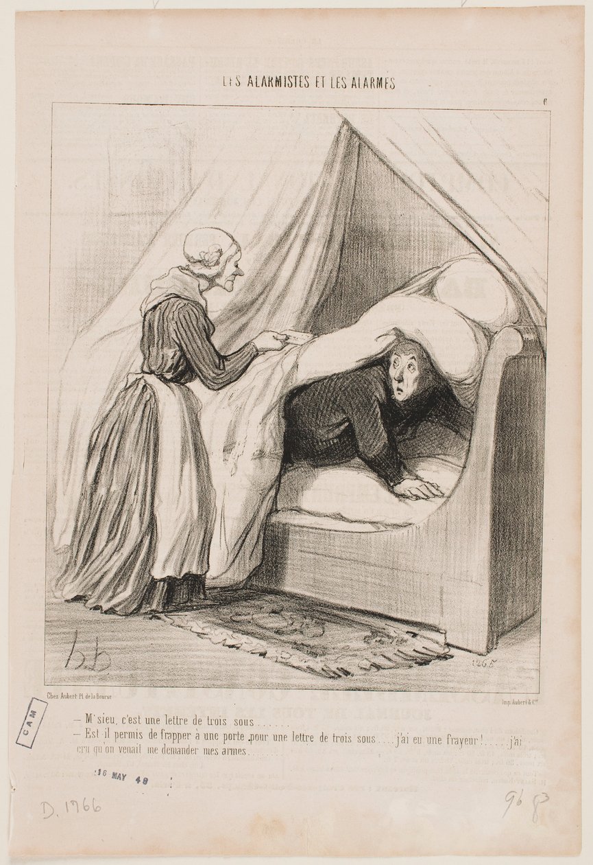 Signore, è una lettera per tre centesimi... da Honoré Daumier