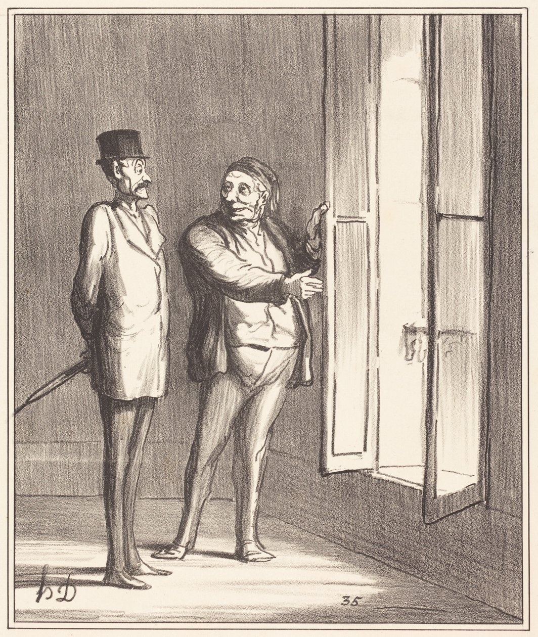 Il signore starà molto bene qui... da Honoré Daumier
