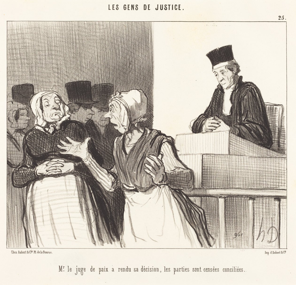 Il signor giudice di pace ha preso la sua decisione... da Honoré Daumier