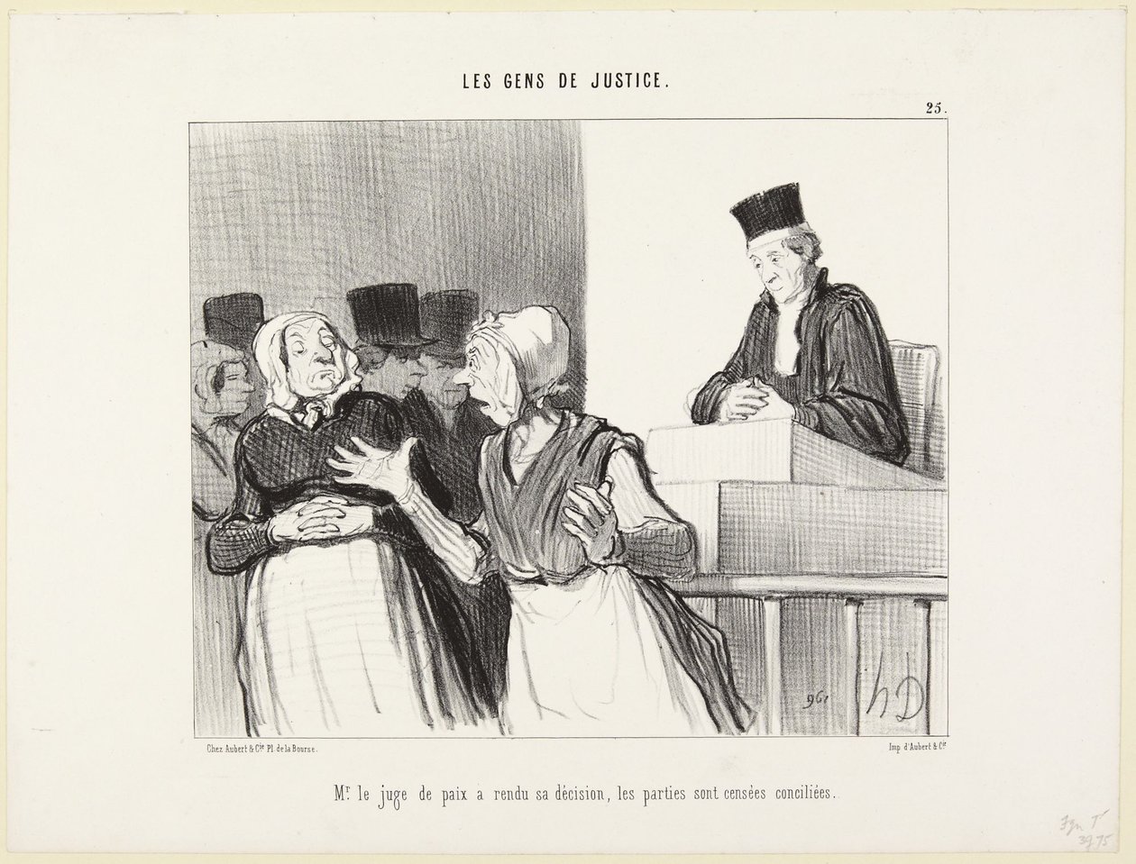 Il giudice di pace ha emesso la sua sentenza (Les Gens de Justice n. 25) (duplicato 75-153) da Honoré Daumier