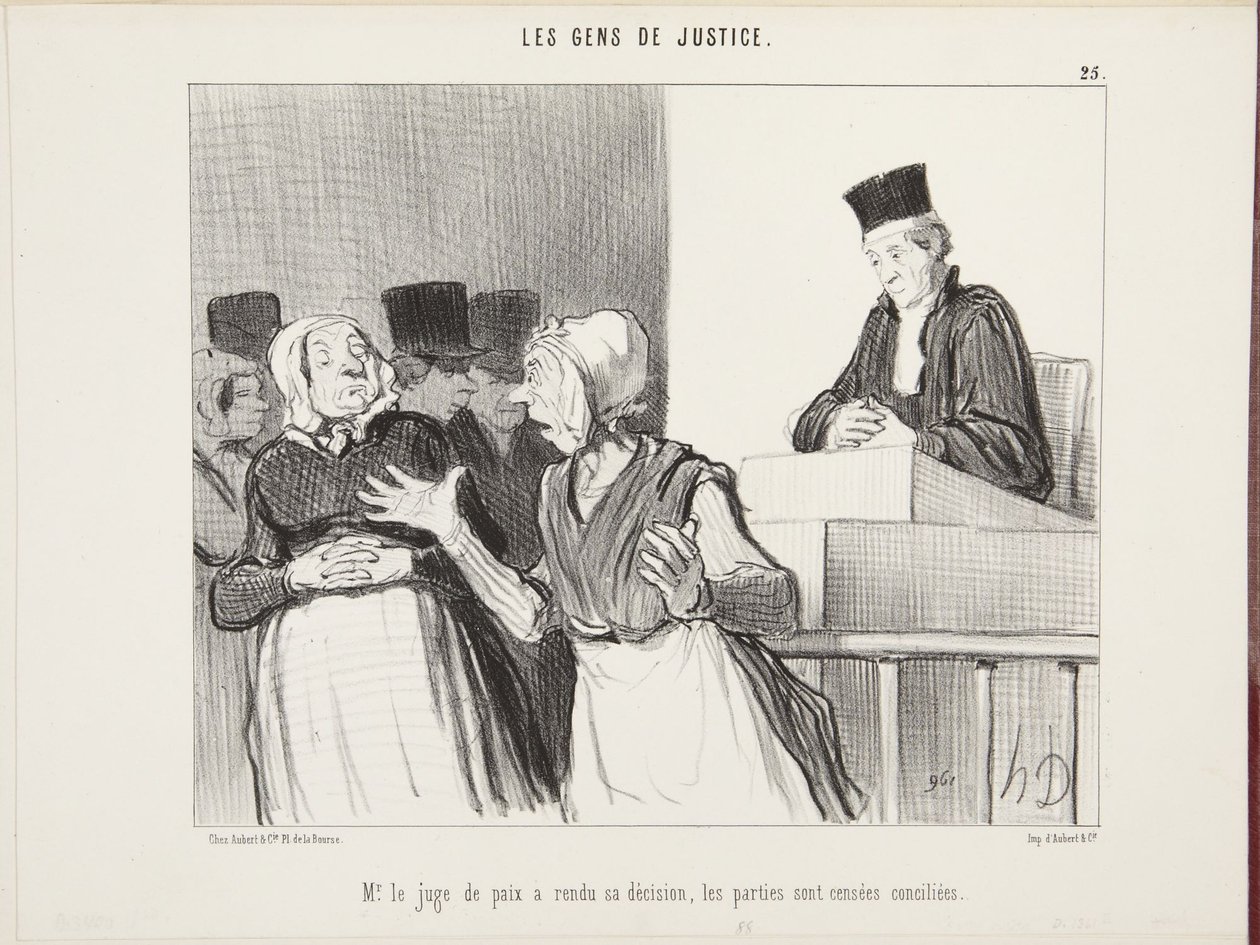 Il giudice di pace ha emesso la sua sentenza; le parti dovrebbero aver raggiunto un accordo da Honoré Daumier