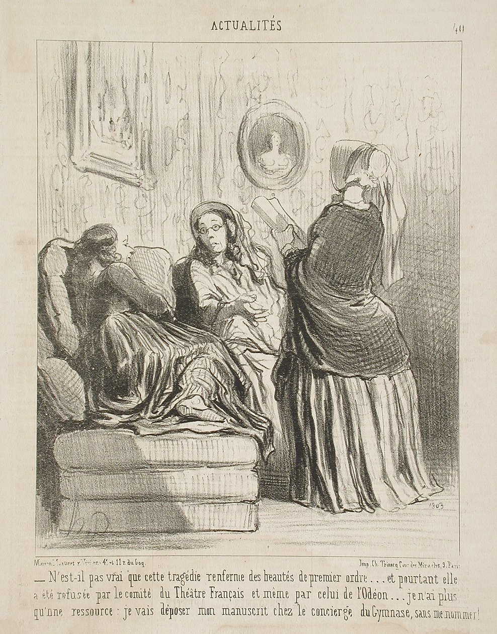 Non è vero che questa tragedia racchiude delle bellezze... da Honoré Daumier