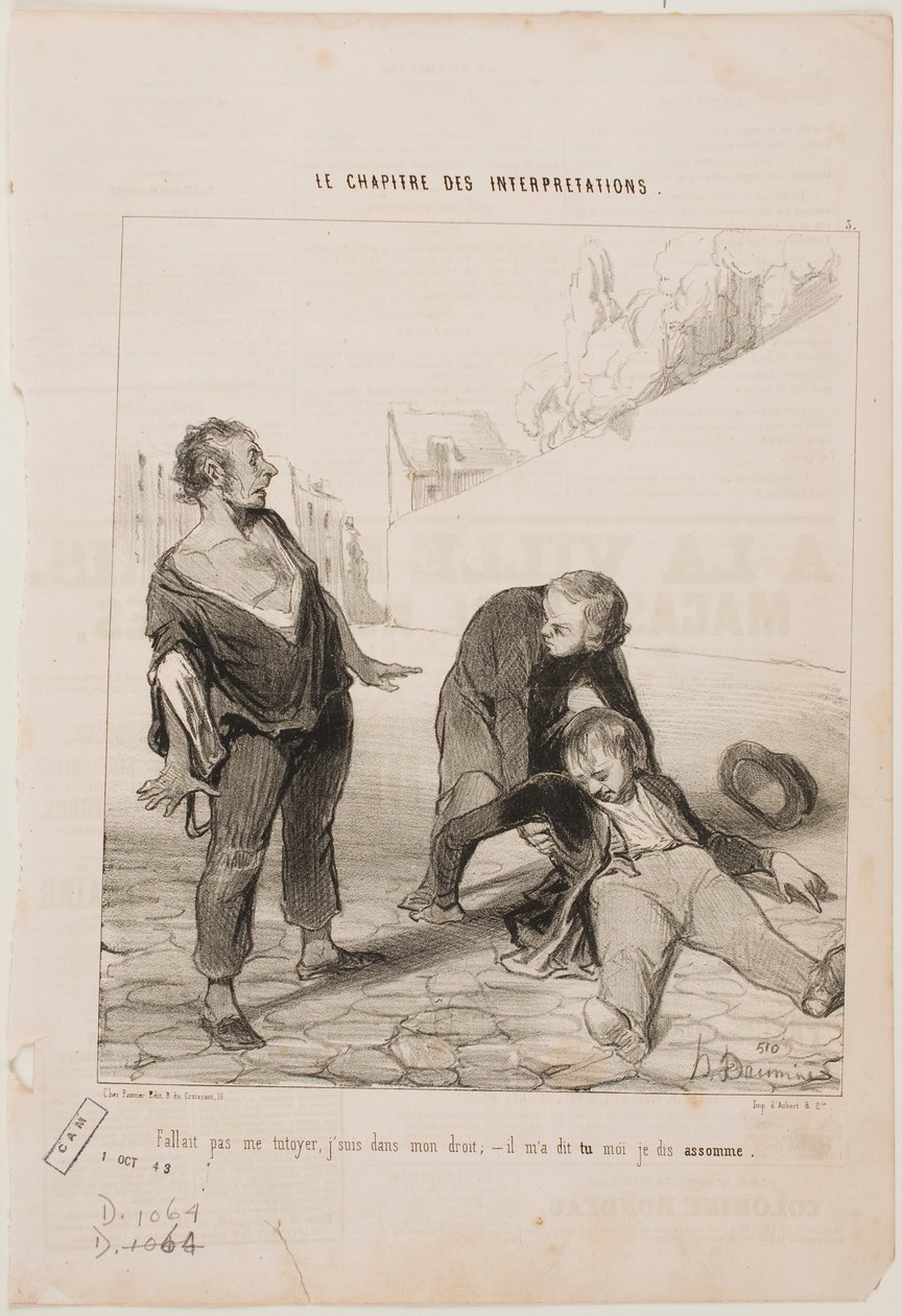 Nessun motivo di chiamarmi per nome ... da Honoré Daumier