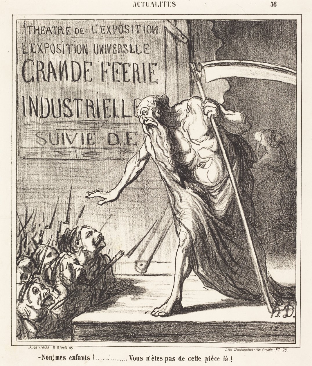 No... non siete di questa stanza! da Honoré Daumier