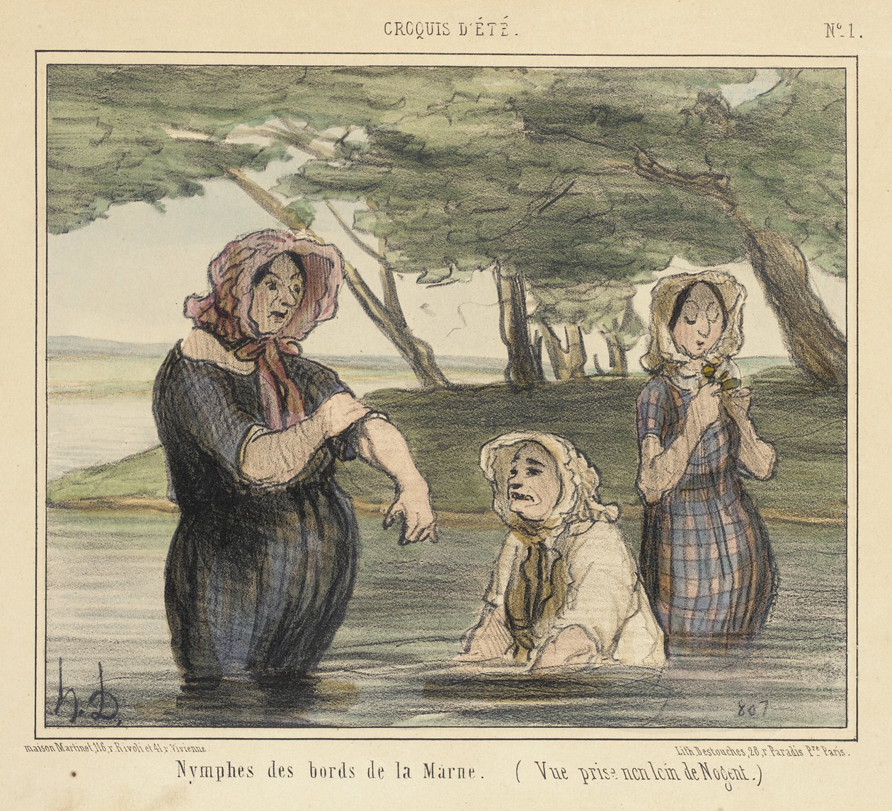 Ninfe delle rive della Marna da Honoré Daumier