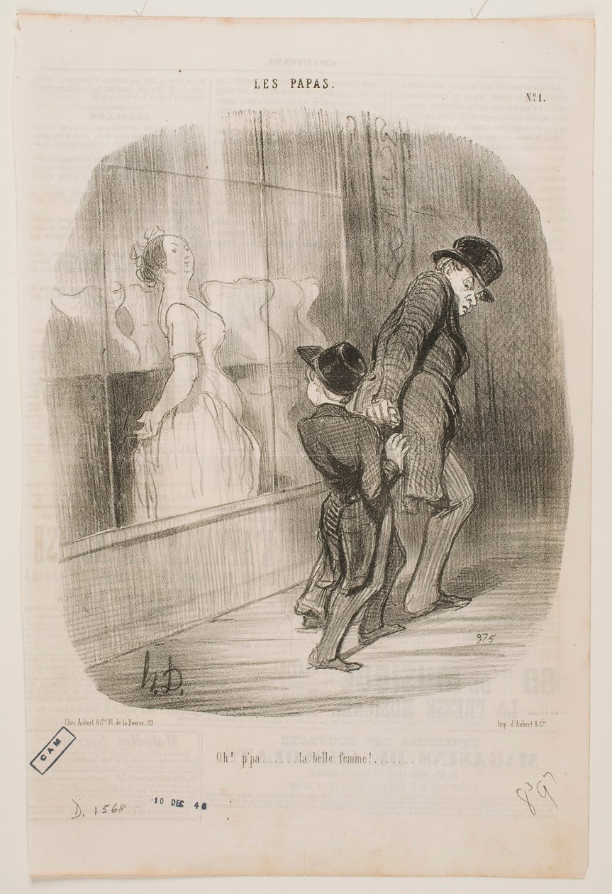 Oh, papà, ... che bella donna! da Honoré Daumier