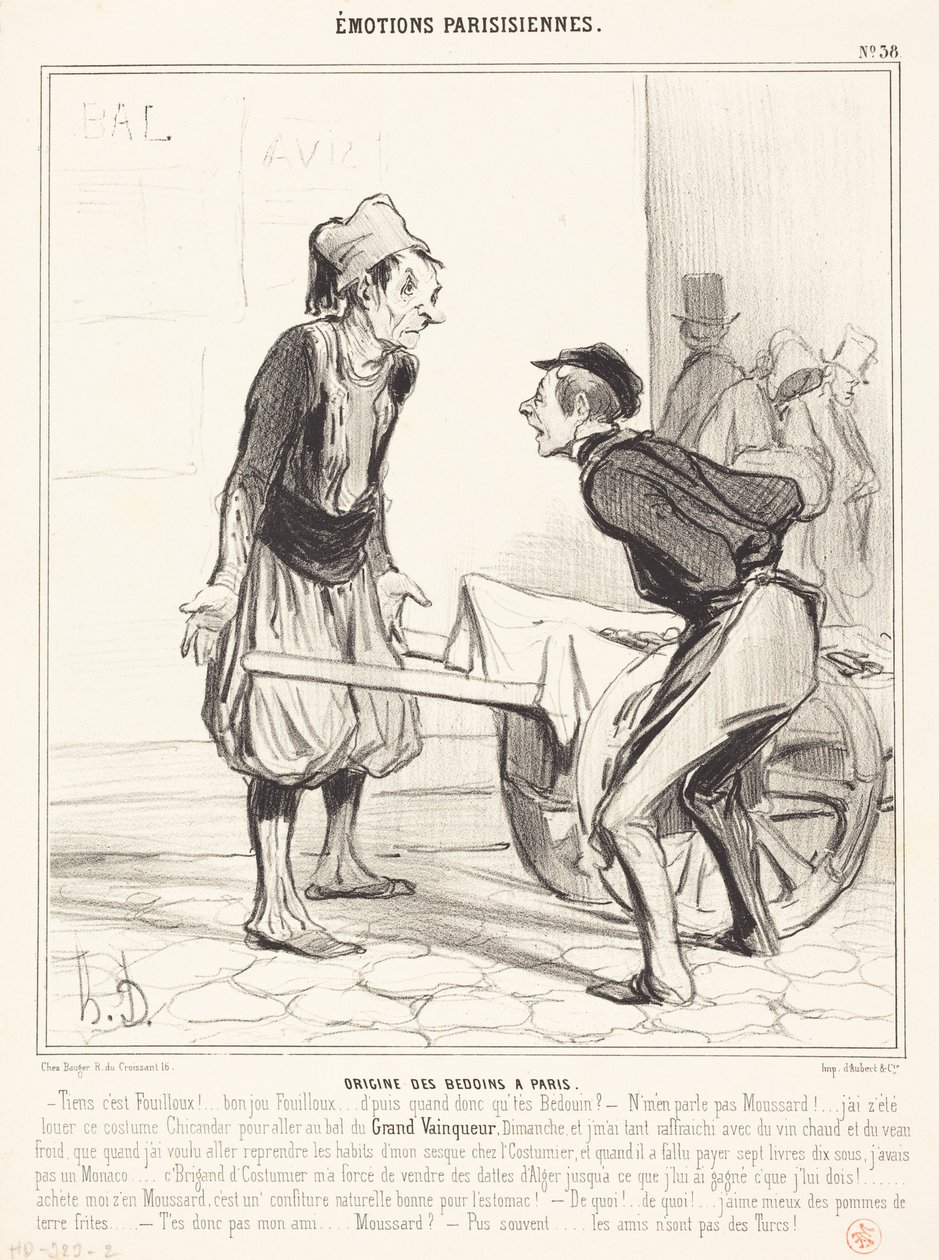 Origine dei beduini a Parigi da Honoré Daumier