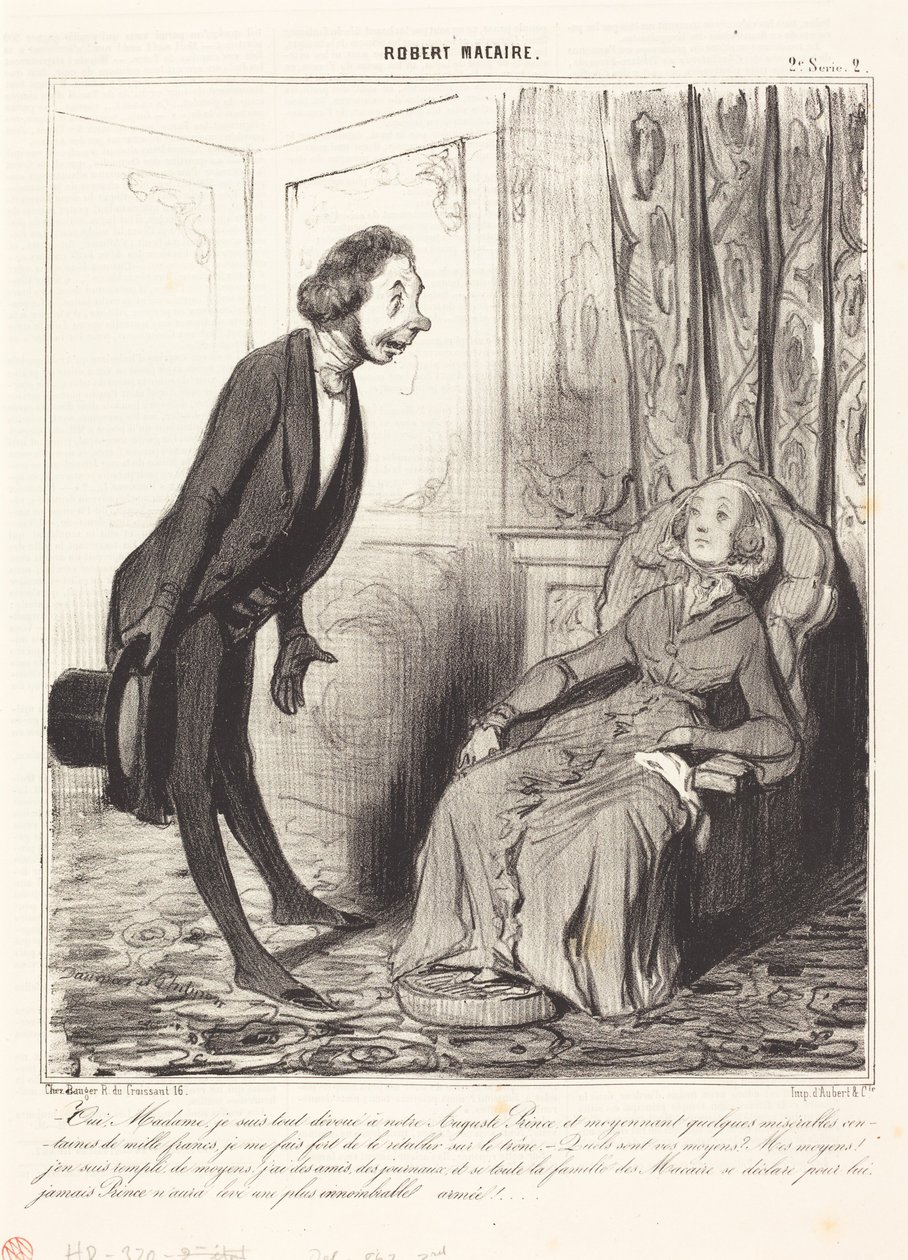 Sì, signora, sono completamente devoto al nostro... Principe... da Honoré Daumier