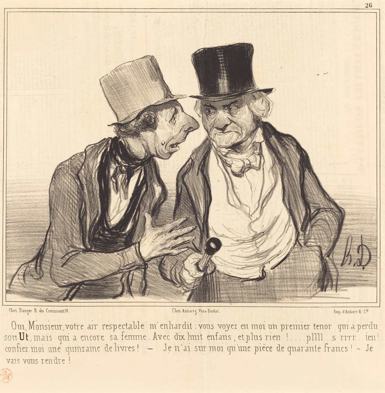 Sì, signore, il vostro aspetto rispettabile mi incoraggia... da Honoré Daumier