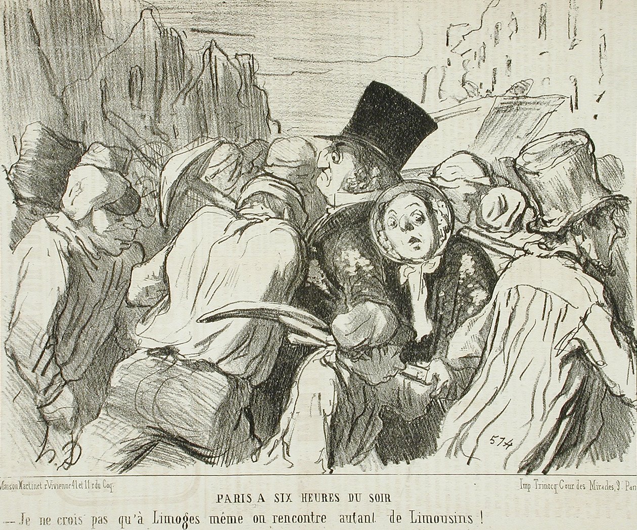 Parigi alle sei di sera da Honoré Daumier