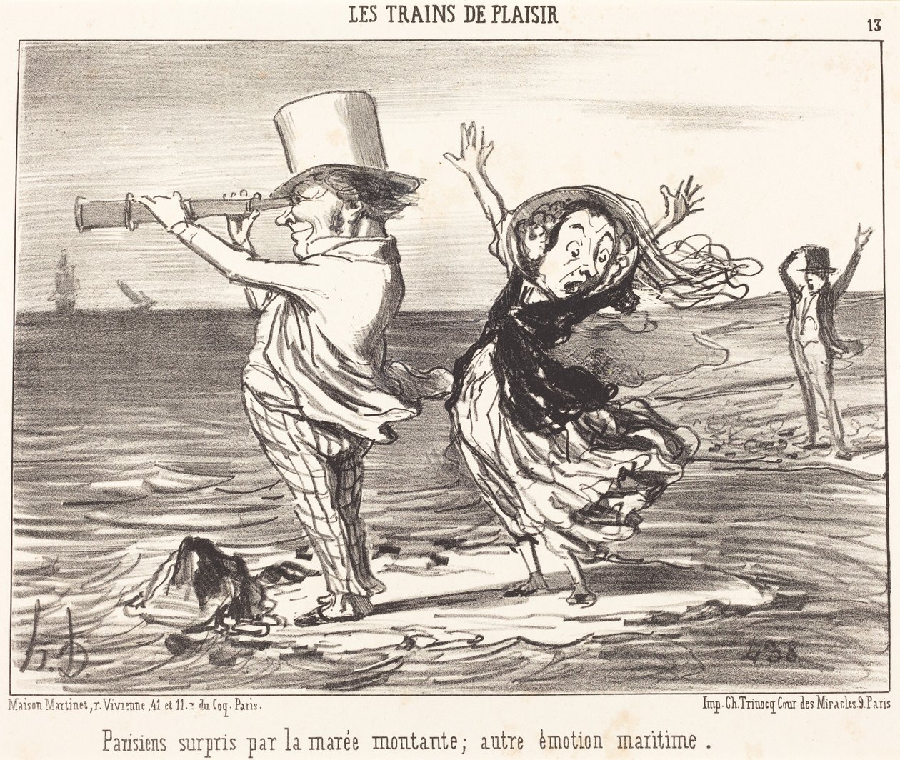 Parigini sorpresi dalla marea... da Honoré Daumier