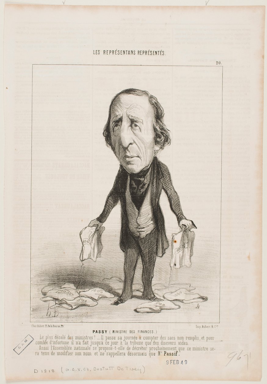 Passy (Ministro delle Finanze) da Honoré Daumier