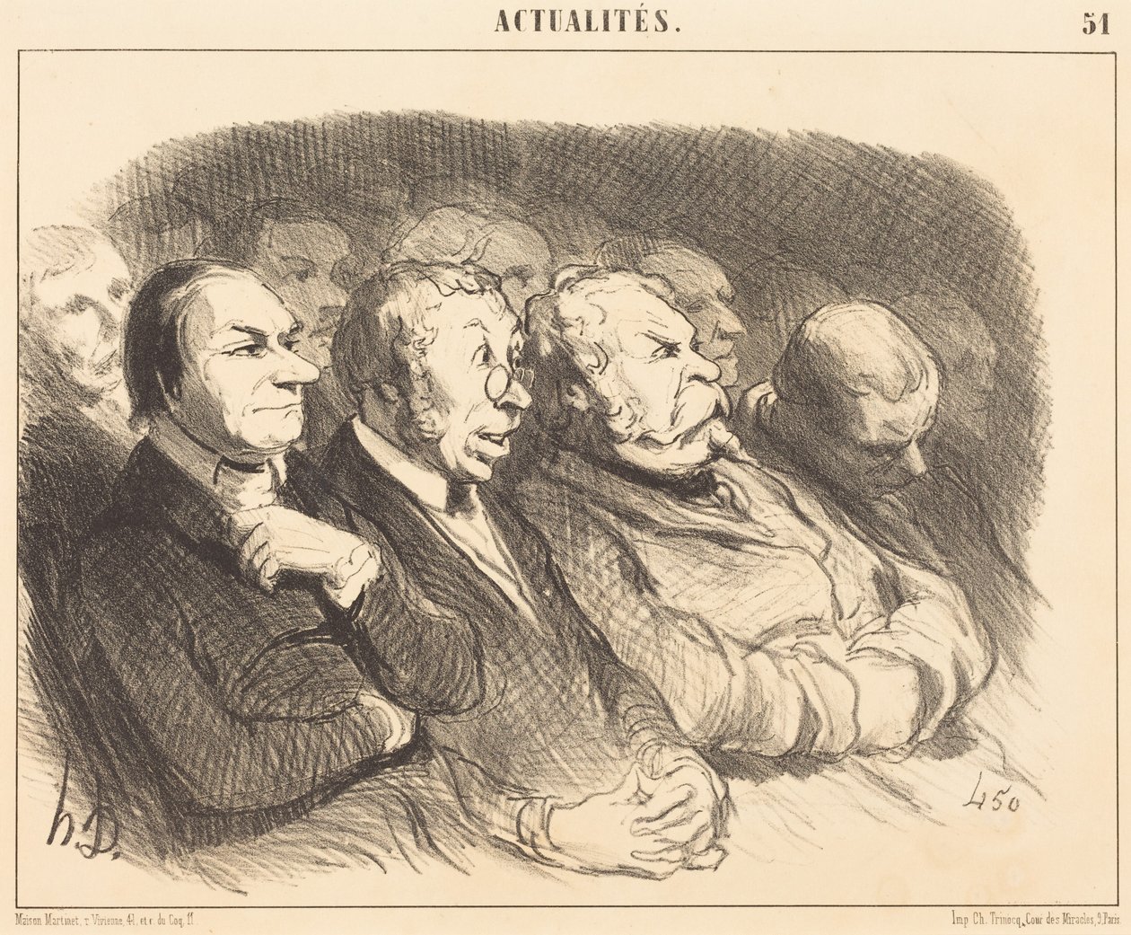 I volti degli spettatori della Porte St.-Martin... da Honoré Daumier