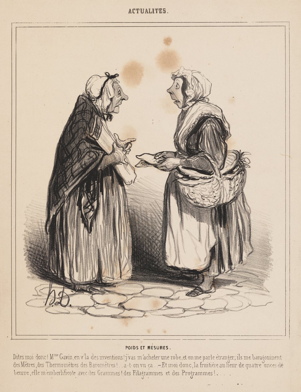 Pesi e misure, da "Attualità" da Honoré Daumier