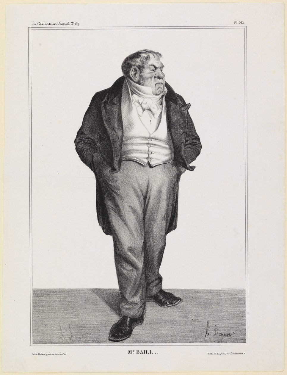 Ritratto del signor Baillot da Honoré Daumier