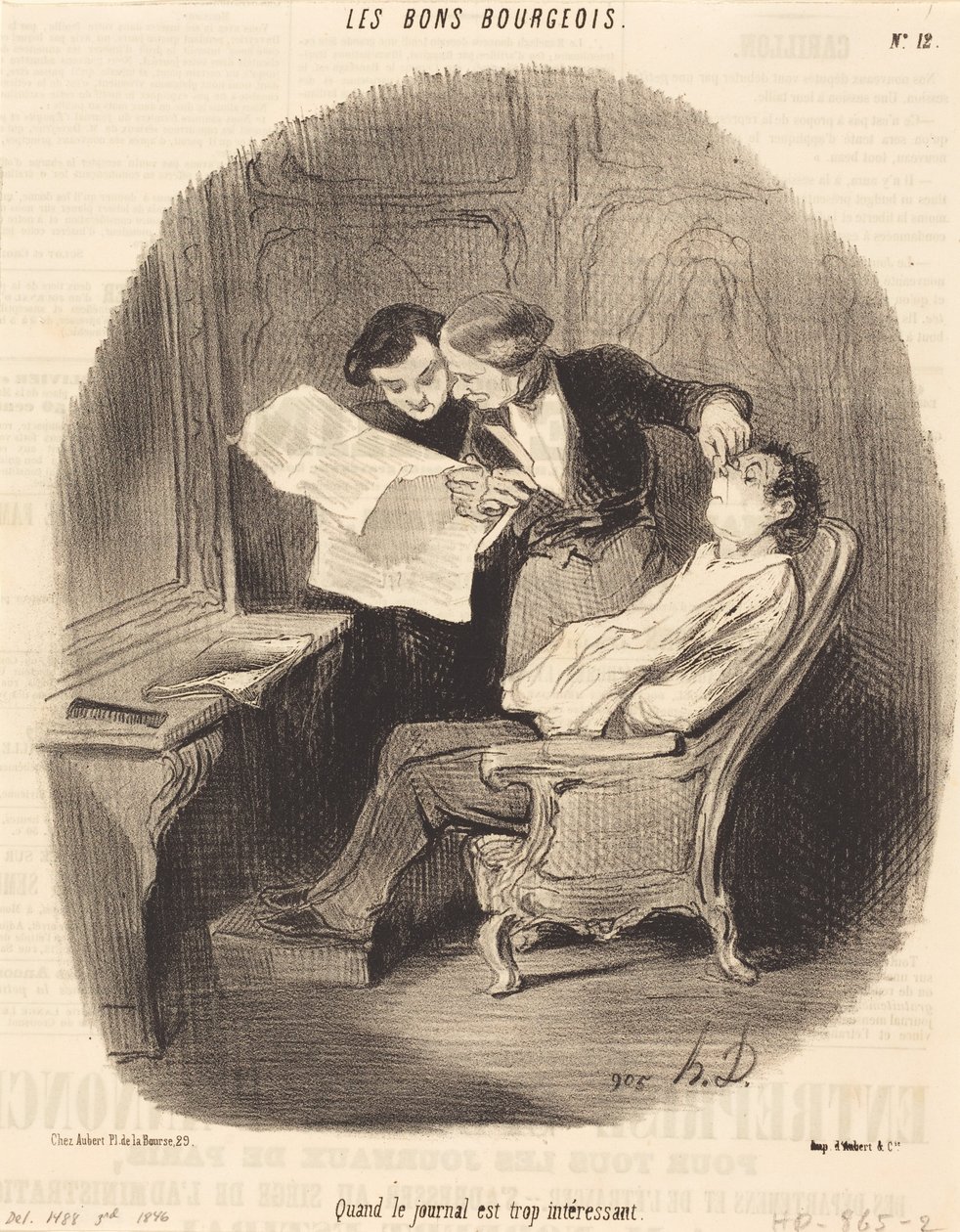Quando il giornale è troppo interessante da Honoré Daumier
