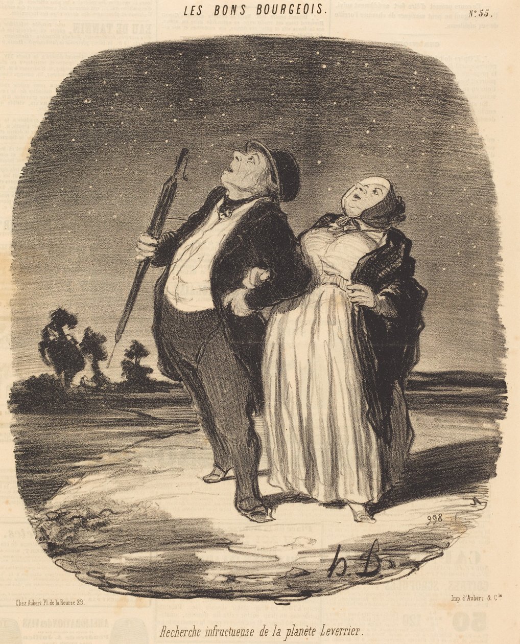 Ricerca infruttuosa del pianeta Leverrier da Honoré Daumier