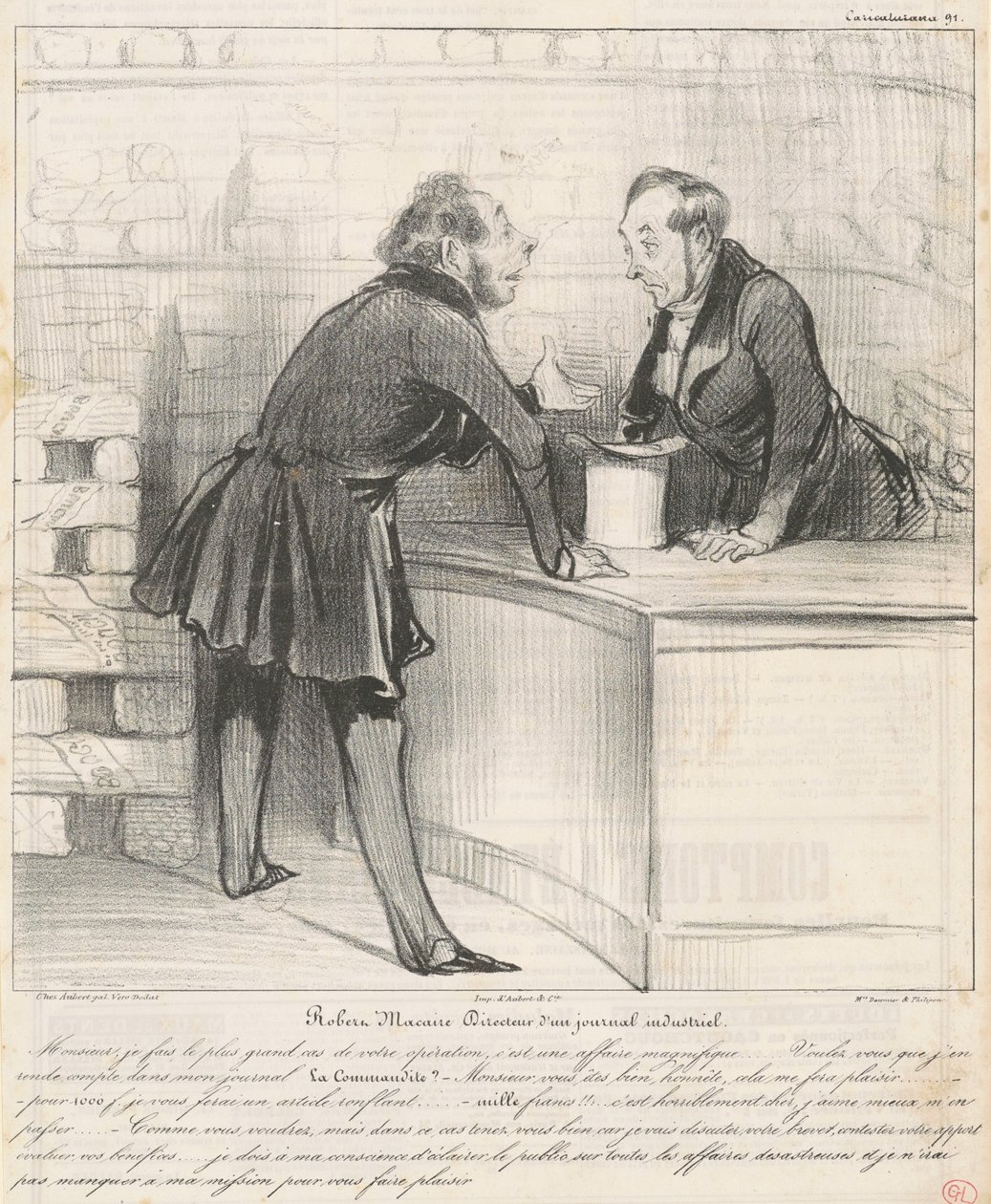 Robert Macaire Direttore da Honoré Daumier
