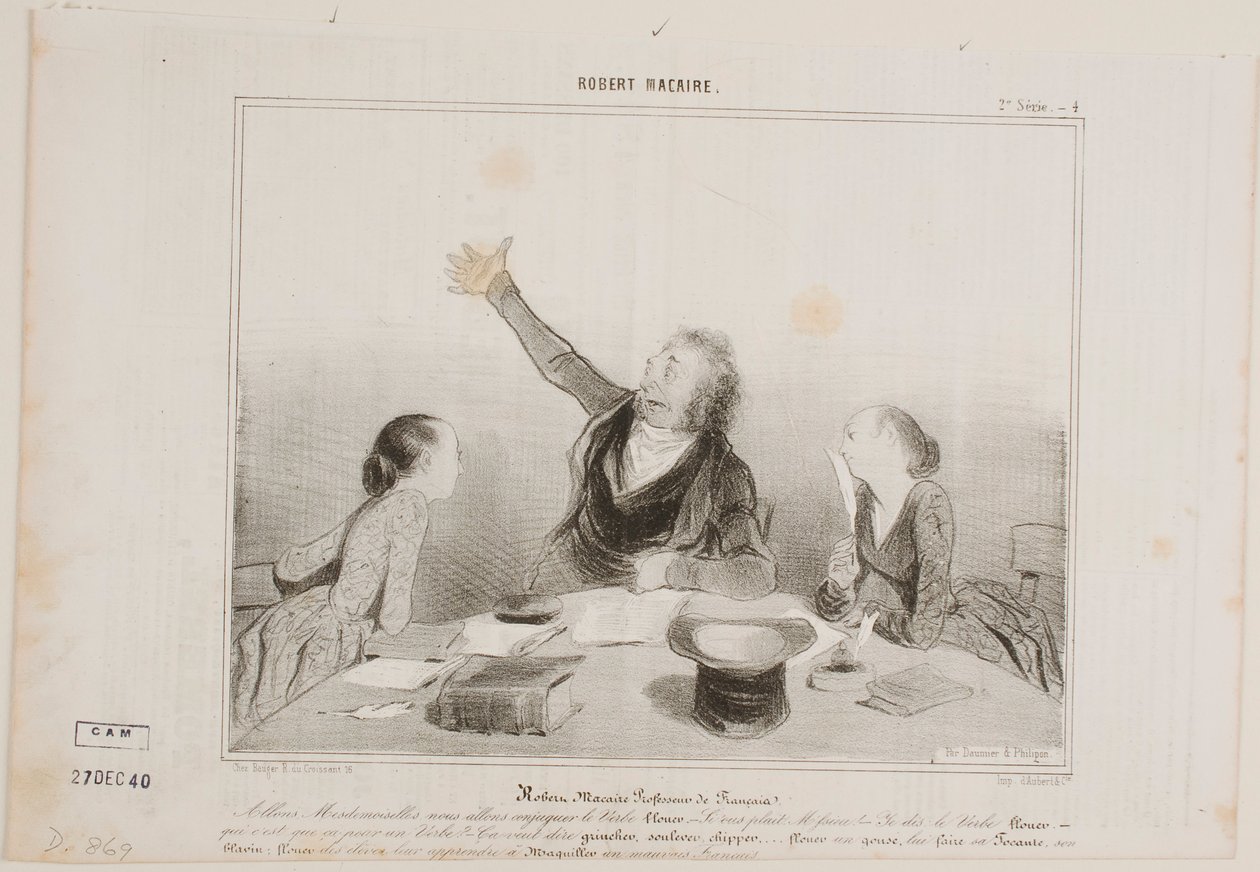 Robert Macaire, professore di francese da Honoré Daumier