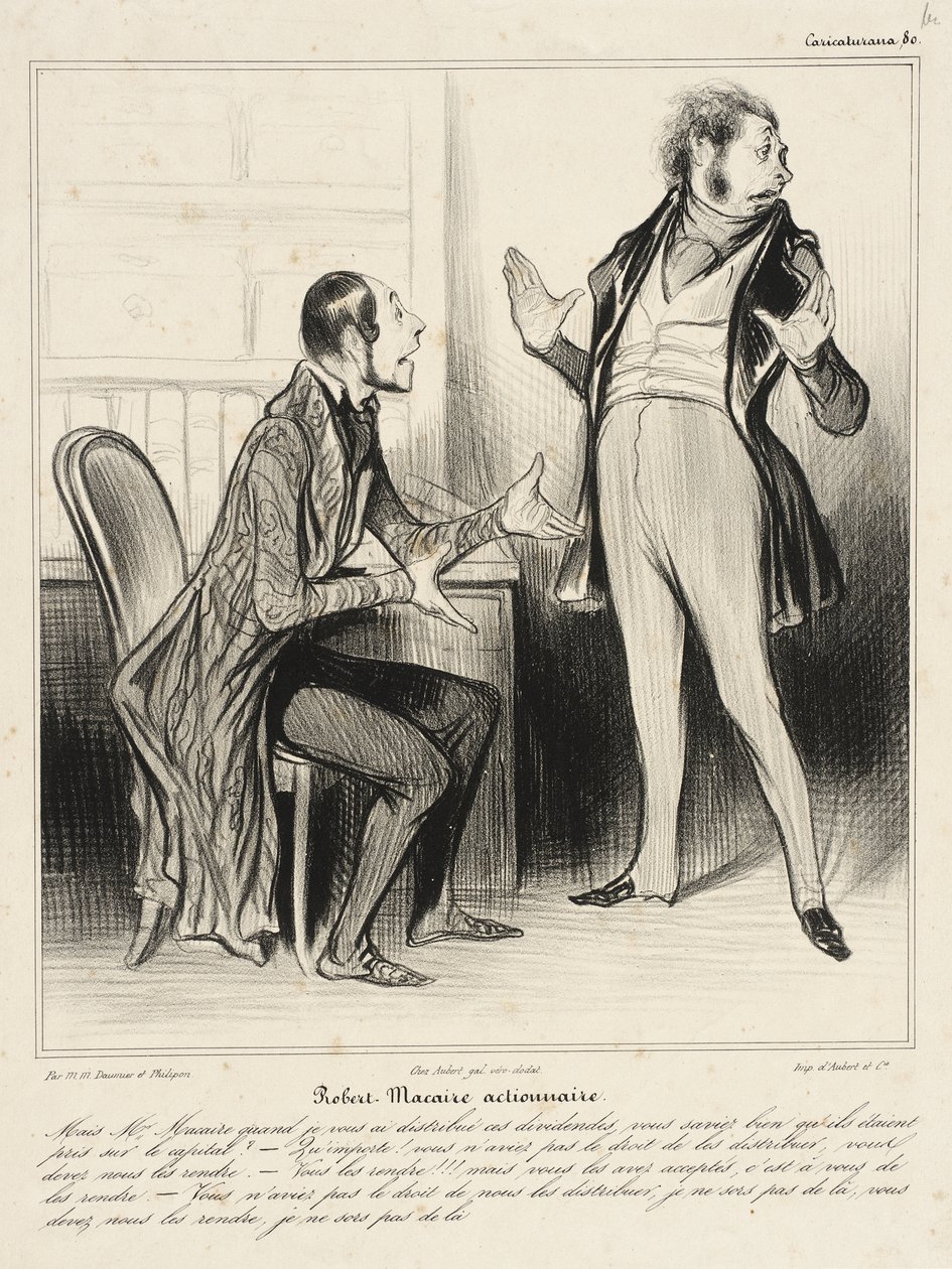 Robert Macaire, azionista da Honoré Daumier