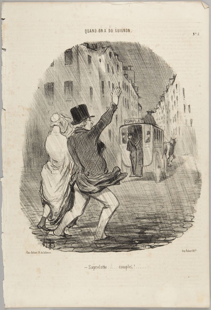 Saprelotte... completo!, numero 5 della serie Quand on a du Guignon da Le Charivari da Honoré Daumier