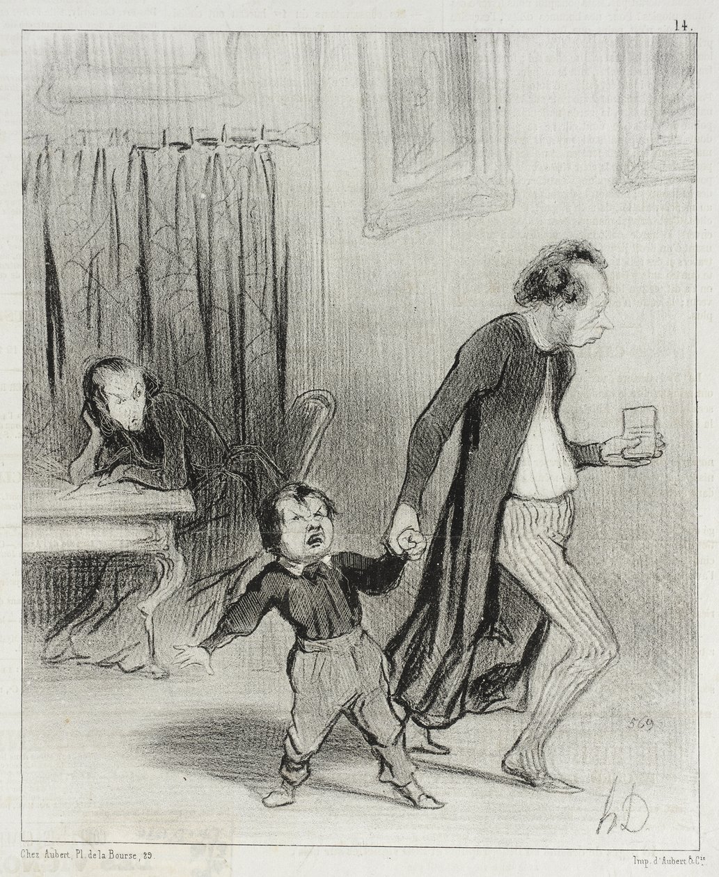 Diavolo, smettila di fare il monello!... Lasciami comporre in pace la mia ode... da Honoré Daumier