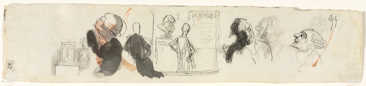 Schizzi di varie figure (verso) da Honoré Daumier