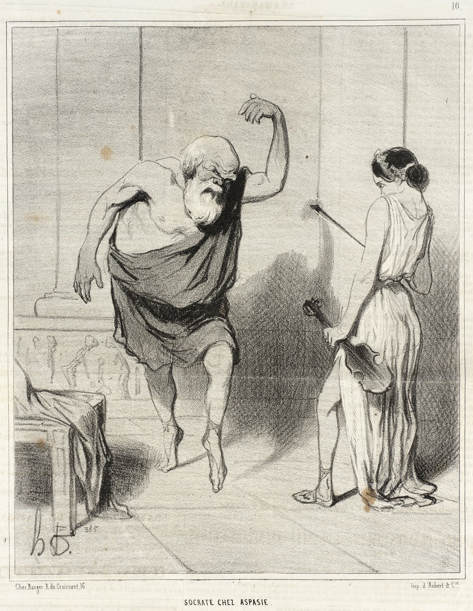Socrate da Aspasia da Honoré Daumier