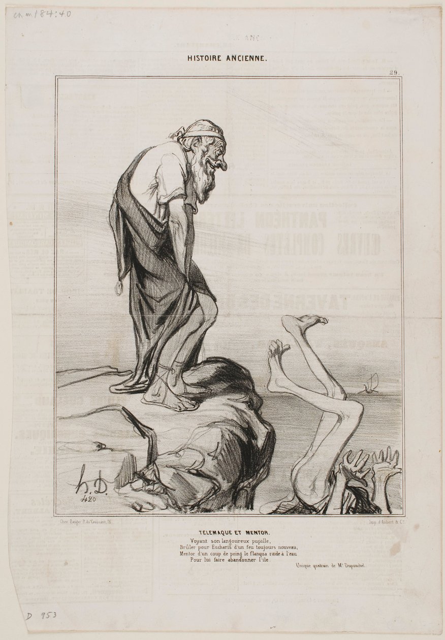 TELEMACO E MENTORE da Honoré Daumier