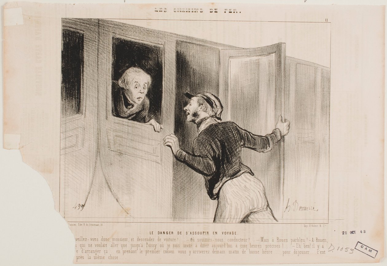 Il pericolo di un viaggio in cui ci si addormenta da Honoré Daumier