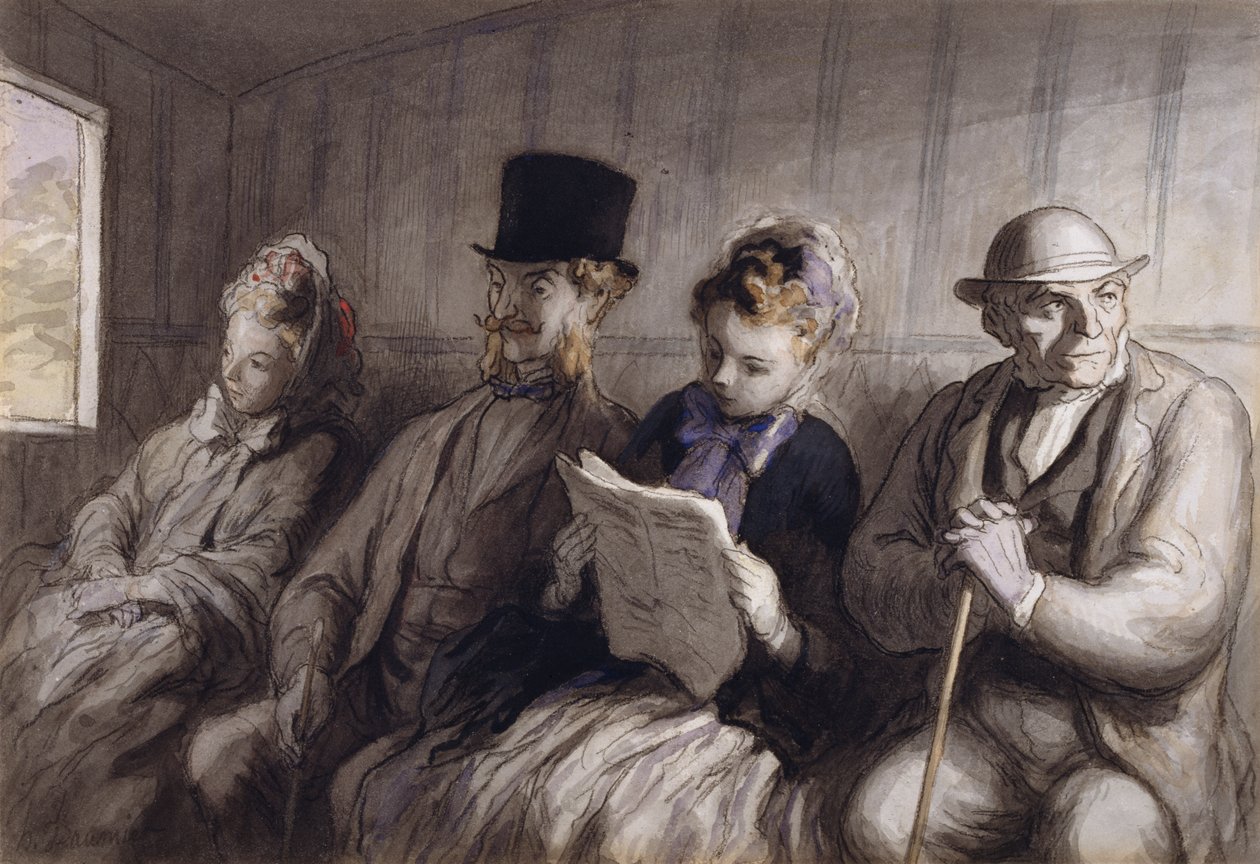 La carrozza di prima classe da Honoré Daumier