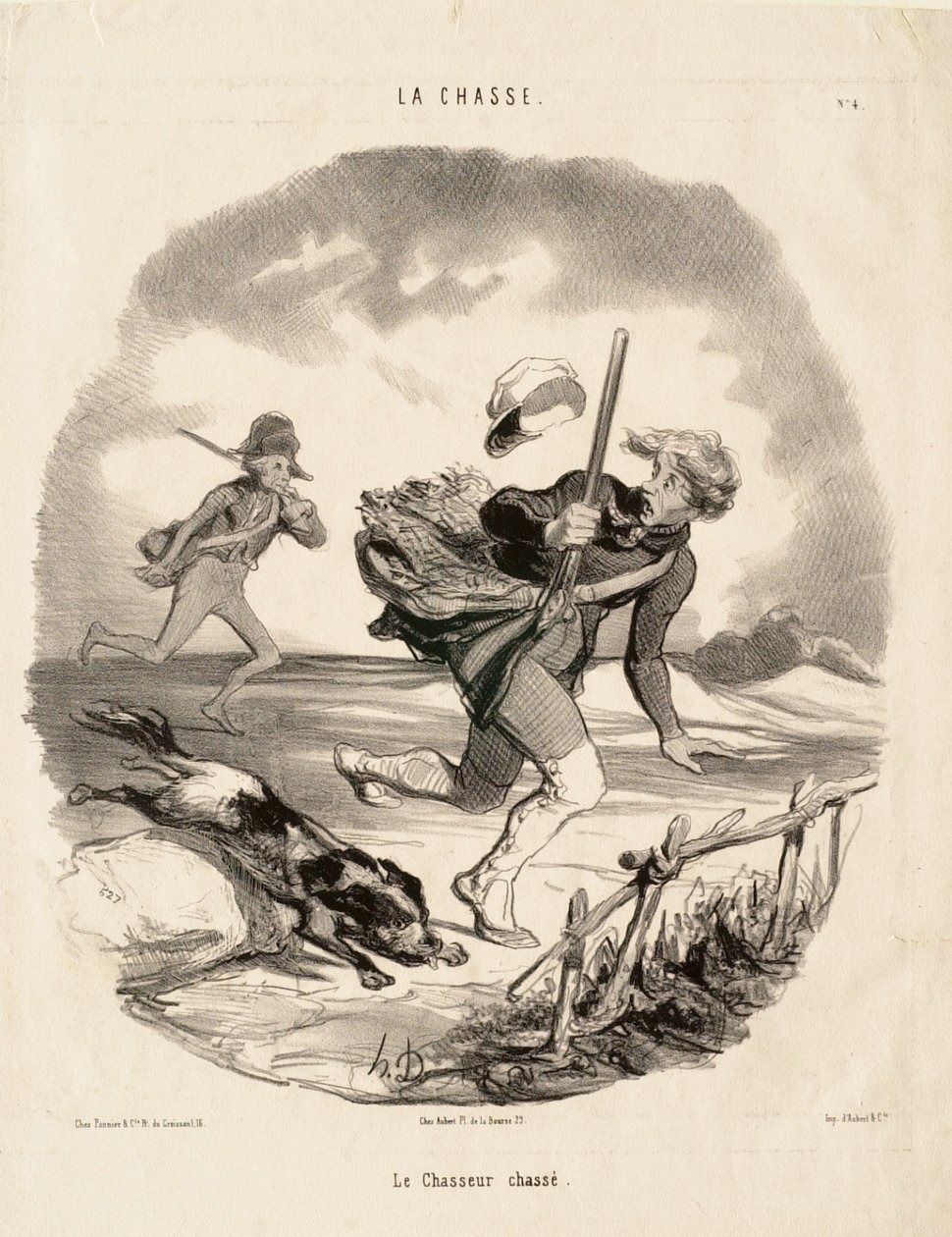 Il cacciatore cacciato da Honoré Daumier
