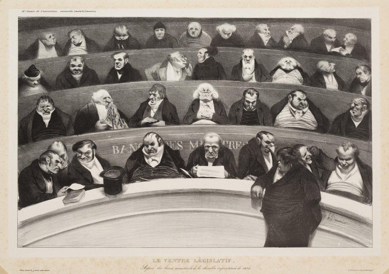 Il ventre legislativo (Le ventre législatif) da Honoré Daumier